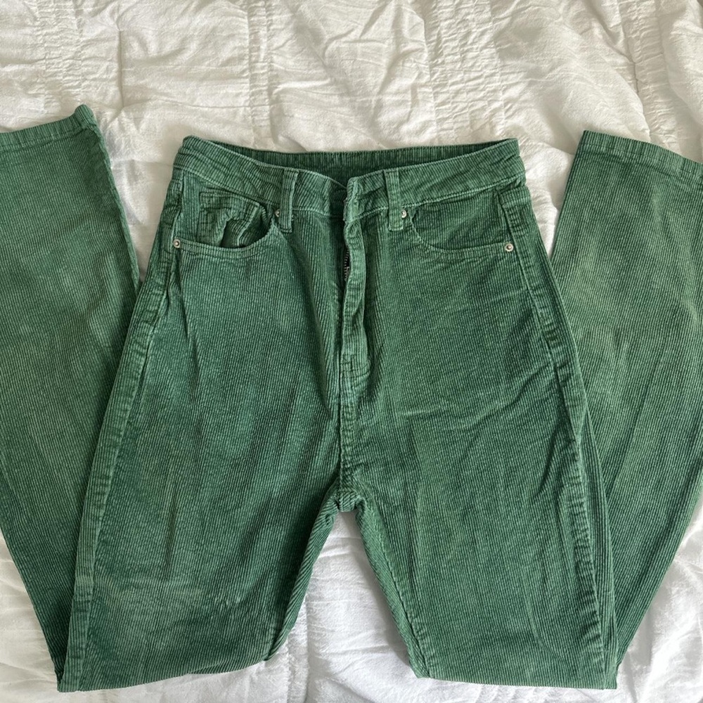 SHEIN Green Corduroy Trousers